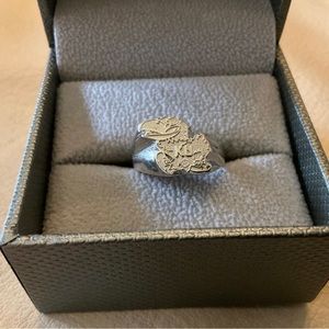 Sterling Silver KANSAS University Jayhawks Signet Ring